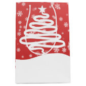 weiße Weihnachtsfeier Mittlere Geschenktüte (Vorderseite)