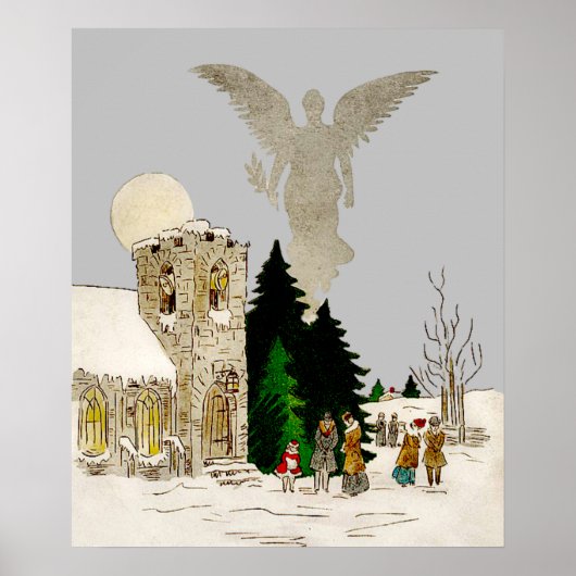 weiße Weihnachtsfeier Poster (Vorne)