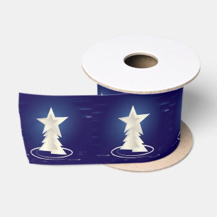 weiße Weihnachtsfeier Satinband