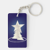 weiße Weihnachtsfeier Schlüsselanhänger (Rückseite)