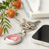 weiße Weihnachtsfeier Schlüsselanhänger (Seite)