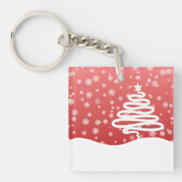 weiße Weihnachtsfeier Schlüsselanhänger