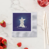 weiße Weihnachtsfeier Serviette (Beispiel)