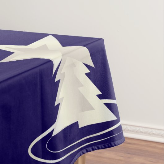 weiße Weihnachtsfeier Tischdecke (Beispiel)