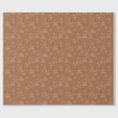 Weiße Weihnachtsfeiertage auf Brown Geschenkpapier (Flach)