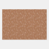 Weiße Weihnachtsfeiertage auf Brown Geschenkpapier Set (Vorderseite 3)