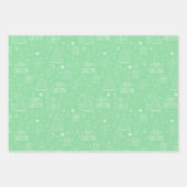 Weiße Weihnachtsfeiertage auf Gras Green Geschenkpapier Set (Vorderseite)