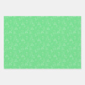 Weiße Weihnachtsfeiertage auf Grün Geschenkpapier Set (Vorderseite 3)