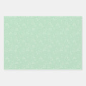 Weiße Weihnachtsfeiertage auf Light Green Geschenkpapier Set (Vorderseite 3)