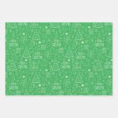 Weiße Weihnachtsfeiertage auf Parakeet Green Geschenkpapier Set (Vorderseite)