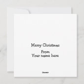 Weiße Weihnachtsfeiertage Feiertagskarte (Rückseite)