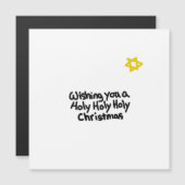 Weiße Weihnachtsfeiertage Magnetkarte (Vorne/Hinten)