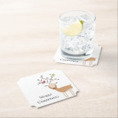 Weiße Weihnachtsferde mit Vögeln Untersetzer (Vor Ort)