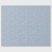 Weiße Weihnachtsferien-Konturen auf Light Gray Blu Geschenkpapier (Flach)