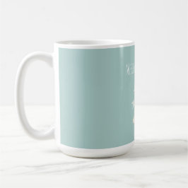 Weiße Weihnachtsglocke mit hübscher blauer Schleif Kaffeetasse