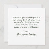 Weiße Weihnachtsgrün & Sage Pine Holiday Card Einladung (Rückseite)