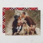 Weiße Weihnachtskarte Einladung (Vorne/Hinten)