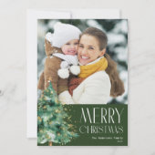 weiße Weihnachtskarte Feiertagskarte (Vorderseite)