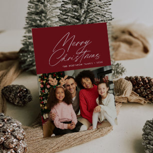 weiße Weihnachtskarte Postkarte