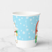 Weiße Weihnachtskatze in einem Red Hat Pappbecher (Rechts)