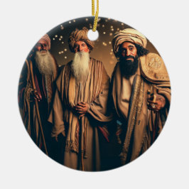 Weiße Weihnachtsmänner Keramik Ornament