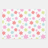 Weiße Weihnachtsmuster Geschenkpapier Set (Vorderseite 3)