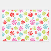 Weiße Weihnachtsmuster Geschenkpapier Set (Vorderseite 2)