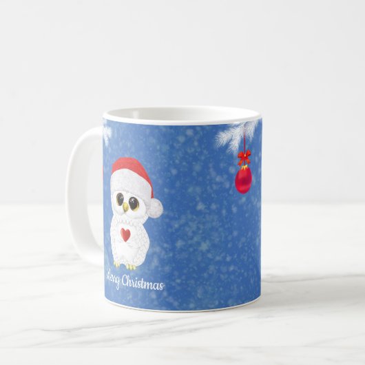 Weiße Weihnachtsschale Kaffeetasse (Vorderseite Links)