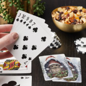 Weiße Weihnachtsschale Spielkarten (In Situ)