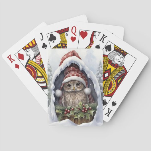 Weiße Weihnachtsschale Spielkarten (Rückseite)