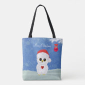 Weiße Weihnachtsschale Tasche (Rückseite)