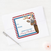 Weiße Weihnachtsschmuck Quadratischer Aufkleber (Umschlag)