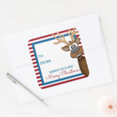 Weiße Weihnachtsschmuck Quadratischer Aufkleber (Umschlag)