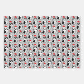 Weiße Weihnachtsschnecken Geschenkpapier Set (Vorderseite 2)