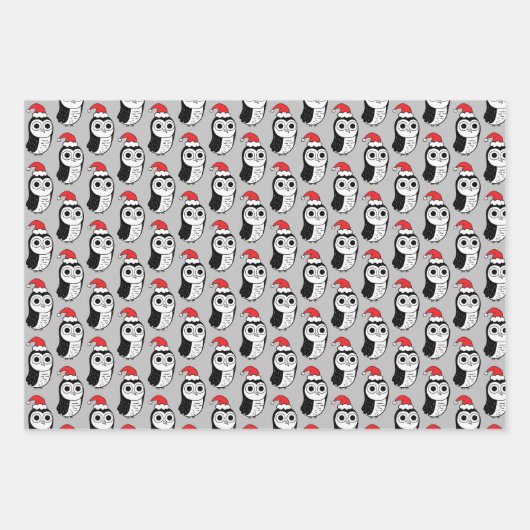 Weiße Weihnachtsschnecken Geschenkpapier Set (Vorderseite 2)