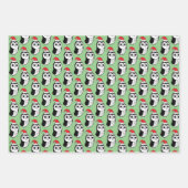 Weiße Weihnachtsschnecken Geschenkpapier Set (Vorderseite)