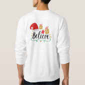 Weiße Weihnachtsschrei Sweatshirt (Rückseite)