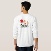 Weiße Weihnachtsschrei Sweatshirt (Schwarz voll)