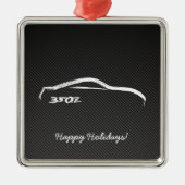 weiße Weihnachtsverzierungen des Brushstroke-350Z Ornament Aus Metall (Vorne)