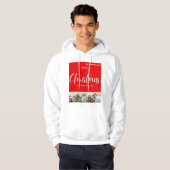 Weiße Weihnachtsvorlage gedruckt x 2 Seiten für Mä Hoodie (Vorne ganz)