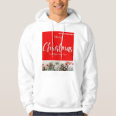 Weiße Weihnachtsvorlage gedruckt x 2 Seiten für Mä Hoodie (Vorderseite)