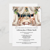 Weiße Weinberge Weinbauernhof Einladung (Vorne/Hinten)