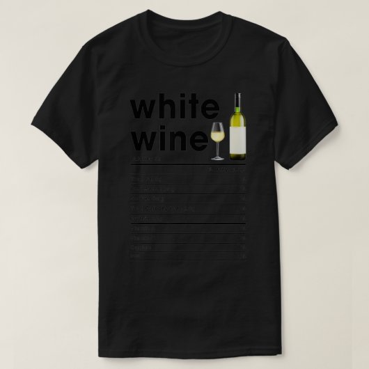 Weiße Weinernährung Fakten T-Shirt (Design vorne)