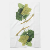 Weiße Weintrauben auf dem Weinberg, Vintages Leben Geschirrtuch (Vertikal)