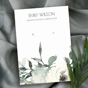 WEISSE, WEISSE BLUMENBUNCHENANZEIGE VISITENKARTE