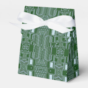 Weiße, weiße Netzplatinenlinien Geschenkschachtel