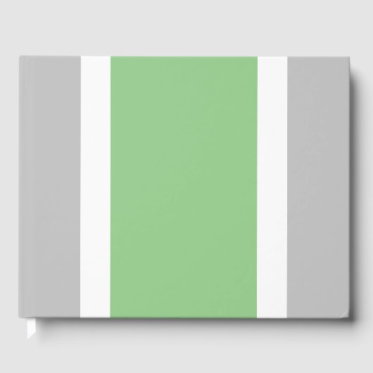 Weiße, weiße Streifen auf hellgrauem Boden Gästebuch (Vorderseite)