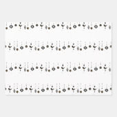 Weiße weiße und schwarze Waldtiere Geschenkpapier Set (Vorderseite)