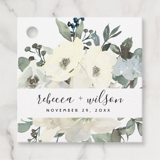 WEISSE, WEISSE WASSERFARBFLÜSSE GESCHENKANHÄNGER (Vorderseite)