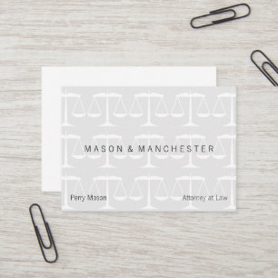 Weiße weiße "Wasserzeichen-Stil"-Skala der Gerec Visitenkarte